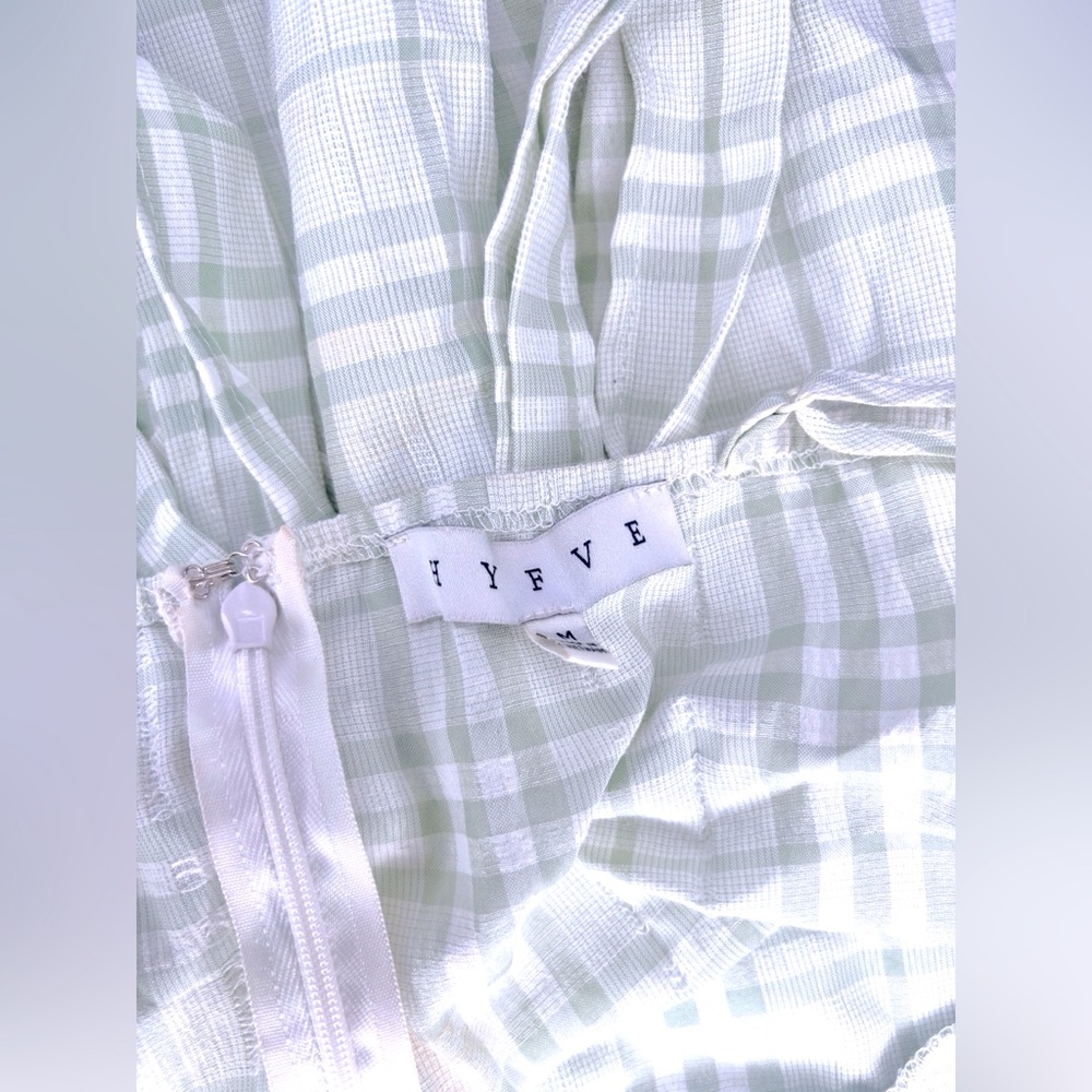 HYFVE Women’s Green Gingham Summer Romper - Picture 6 of 9